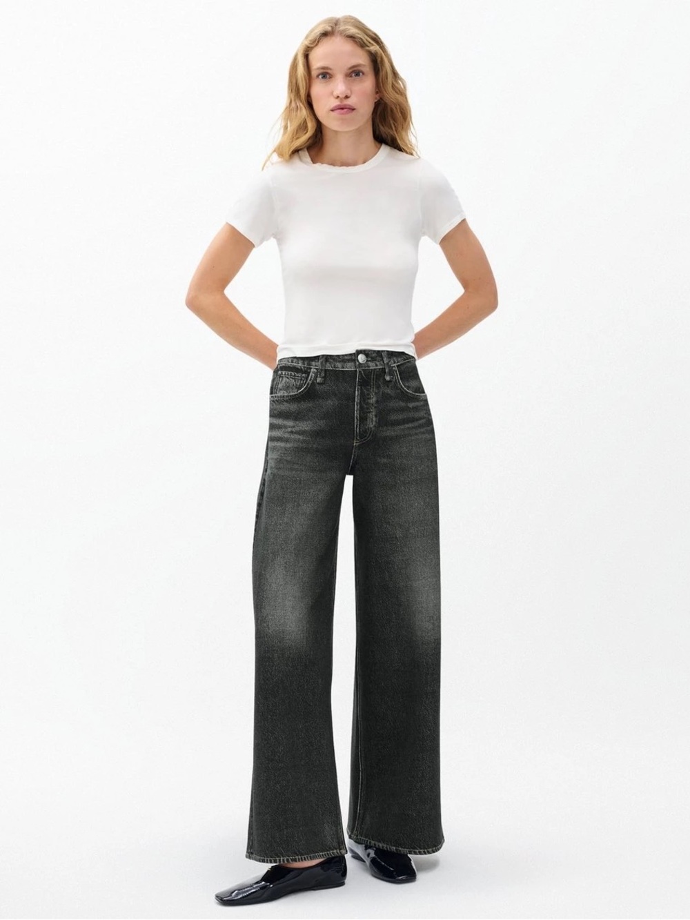 Rag & Bone Miramar Sofie Wide Leg in Black